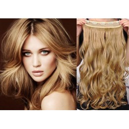 Clip in REMY vlasový pás 40cm vlnitý - prírodná / svetlejšie blond